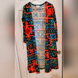 LuLaRoe Multicolor S Geometric Cardigan